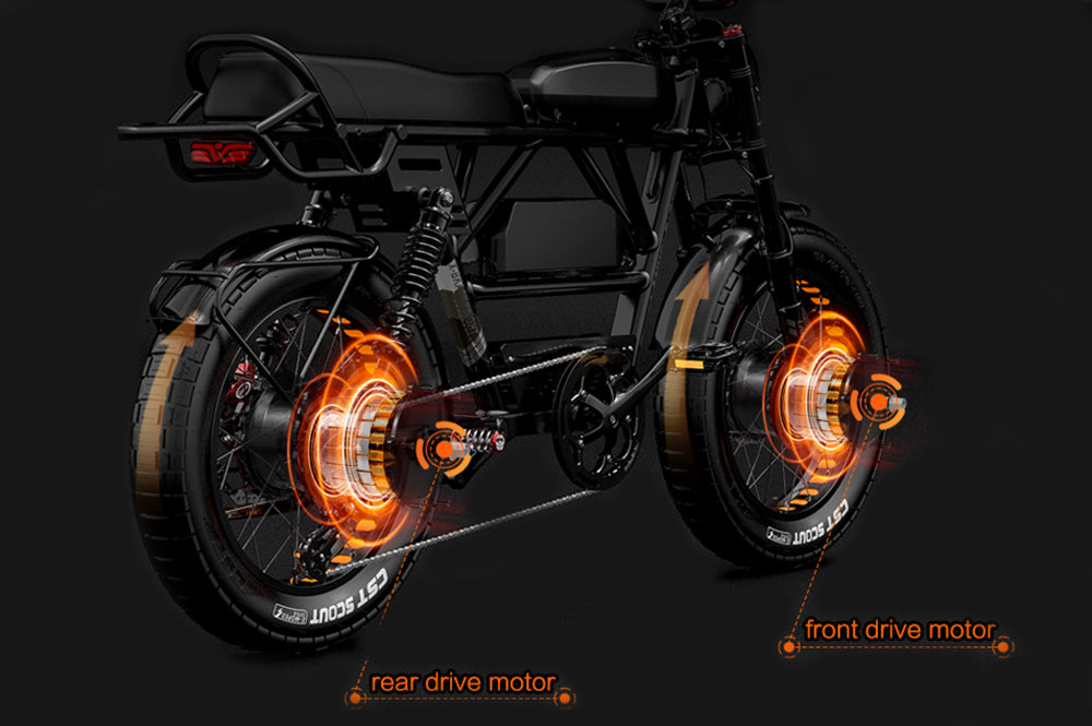 (EU Stock) LANKELEISI X-Black Knight 48V 20Ah 2000W Dual Motor Maximum Range 280KM