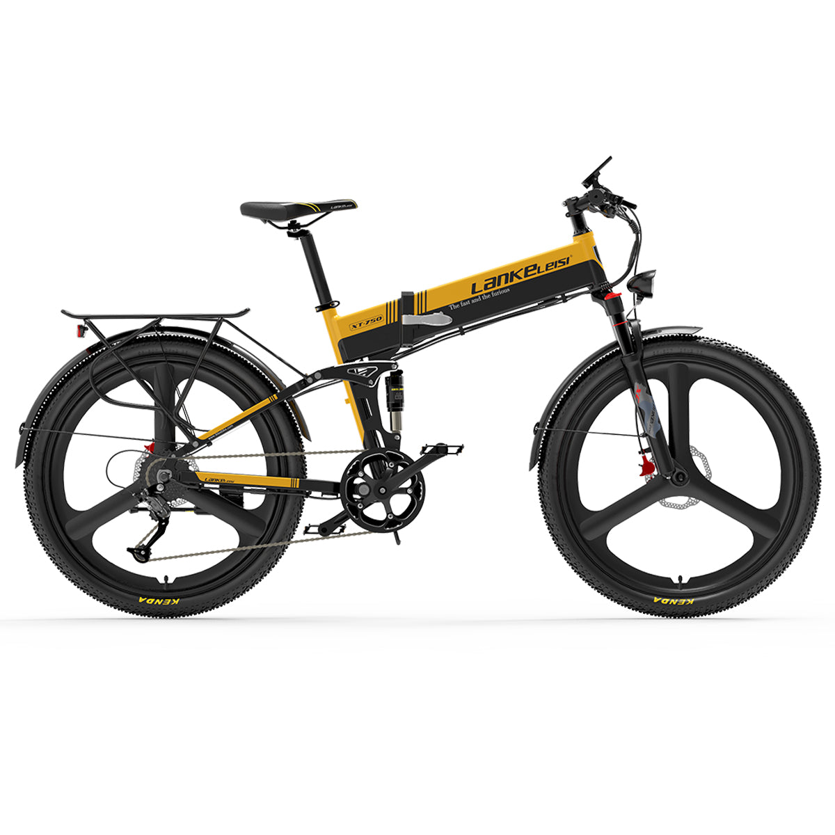 (Pre-sale)Lankeleisi XT750 Sports Version-white/yellow——48V 12.8Ah 500W Single Motor Ebike