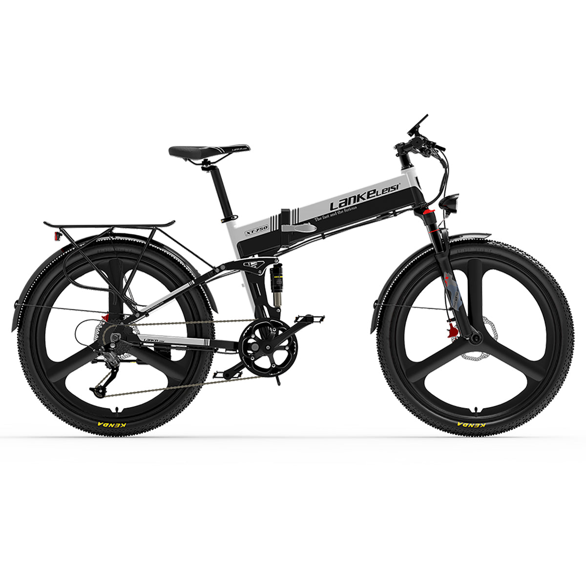 (Pre-sale)Lankeleisi XT750 Sports Version-white/yellow——48V 12.8Ah 500W Single Motor Ebike