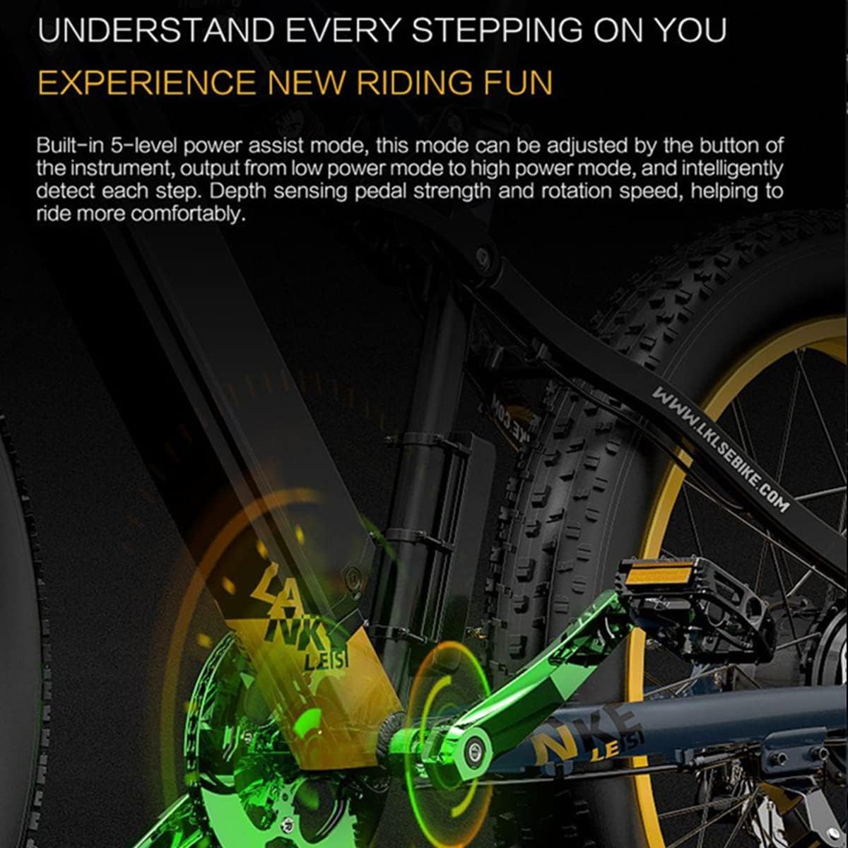( EU Stock) Lankeleisi RV700 48V 16Ah 1000W Samsung Battery Electric Hunting Bike