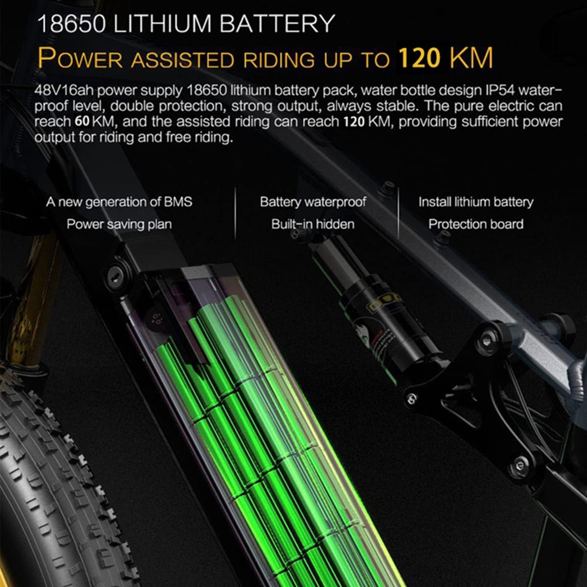 ( EU Stock) Lankeleisi RV700 48V 16Ah 1000W Samsung Battery Electric Hunting Bike