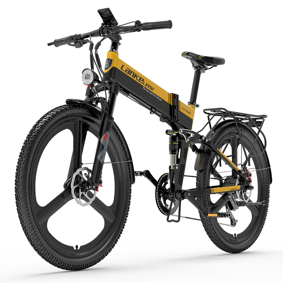 (Pre-sale)Lankeleisi XT750 Sports Version-white/yellow——48V 12.8Ah 500W Single Motor Ebike