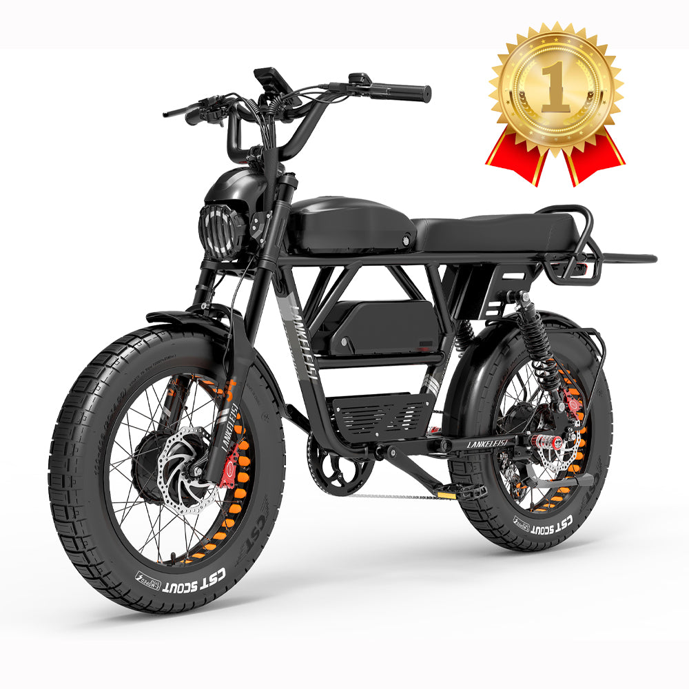 (EU Stock) LANKELEISI X-Black Knight 48V 20Ah 2000W Dual Motor Maximum Range 280KM