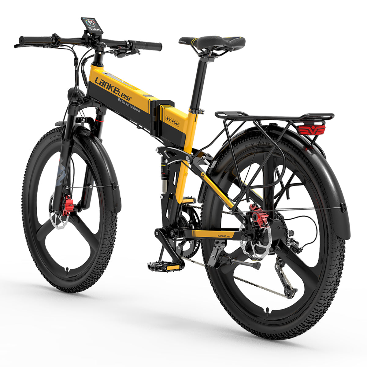 (Pre-sale)Lankeleisi XT750 Sports Version-white/yellow——48V 12.8Ah 500W Single Motor Ebike