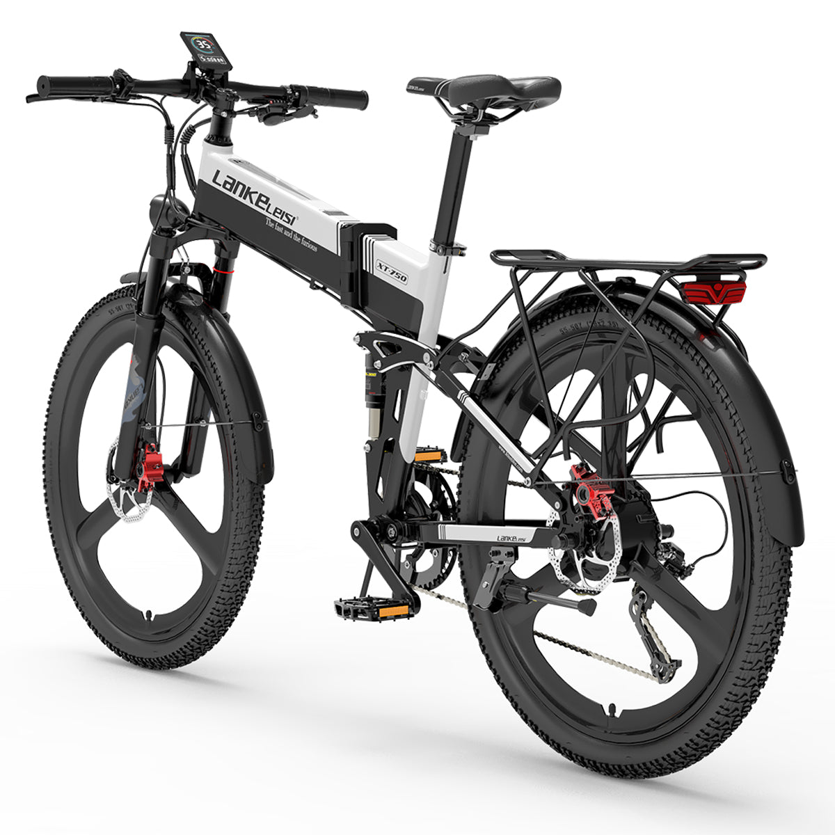 (Pre-sale)Lankeleisi XT750 Sports Version-white/yellow——48V 12.8Ah 500W Single Motor Ebike