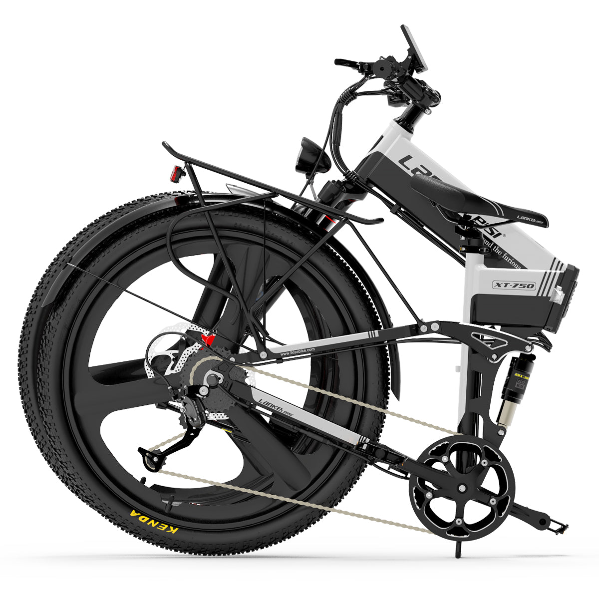 (Pre-sale)Lankeleisi XT750 Sports Version-white/yellow——48V 12.8Ah 500W Single Motor Ebike