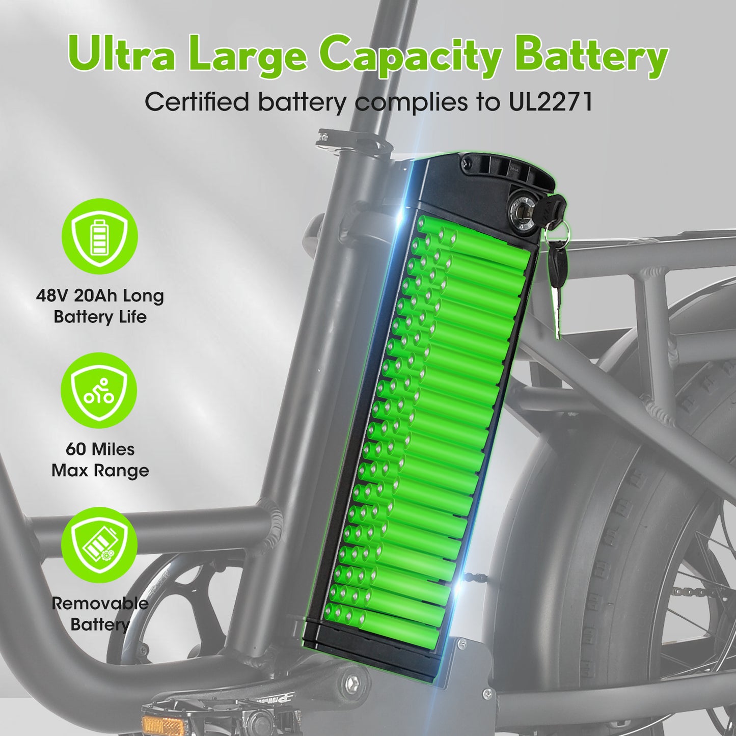 (EU Stock)PHILODO T1 Electric Bike for Adults, 48V 20Ah Fat Tire Ebike Single Motor AWD 750W 15.6MPH Electric Bicycles 7-Speed Hydraulic Disc Brake-Black