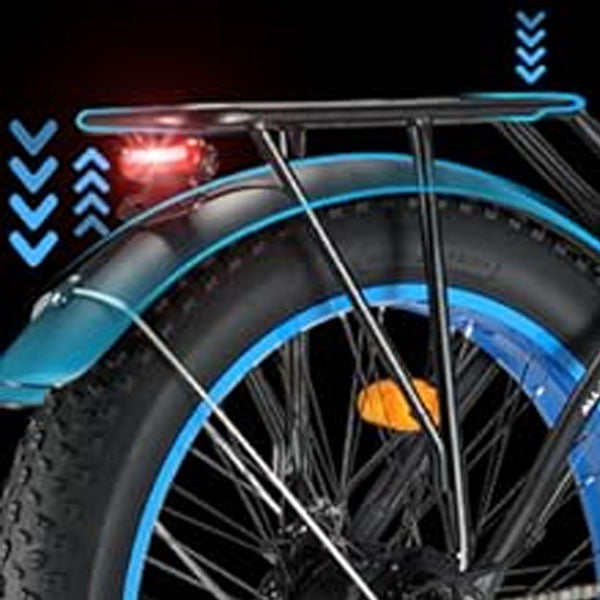 (EU UK Stock)PHILODO H8 Electric Bike for Adults, 48V 23Ah Fat Tire Ebike Dual Motor AWD 2000W 35MPH Electric Bicycles 21-Speed with Ignition Lock Hydraulic Disc Brake-Blue