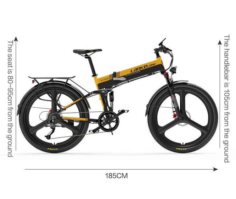 (Pre-sale)Lankeleisi XT750 Sports Version-white/yellow——48V 12.8Ah 500W Single Motor Ebike