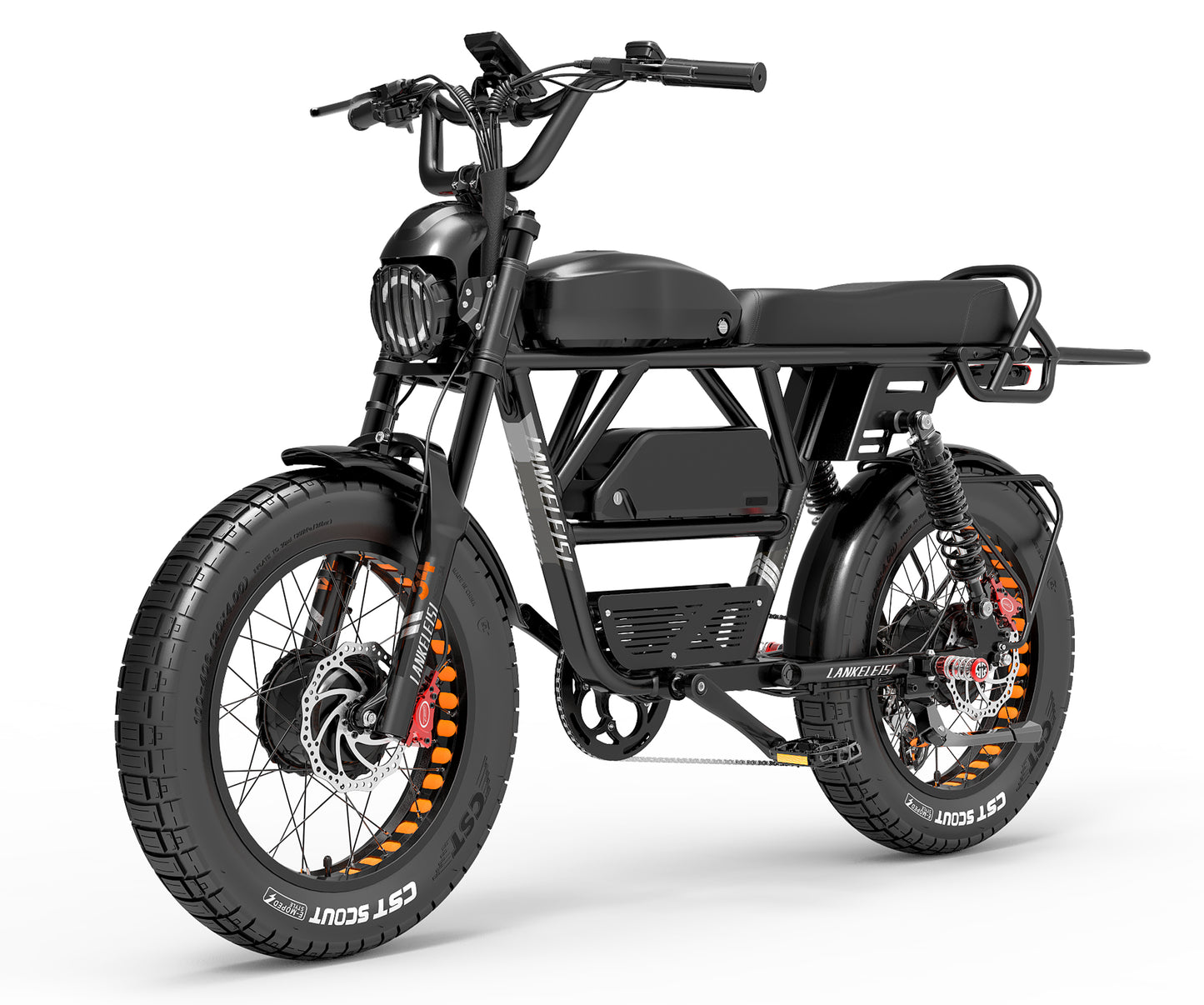 (EU Stock) LANKELEISI X-Black Knight 48V 20Ah 2000W Dual Motor Maximum Range 280KM