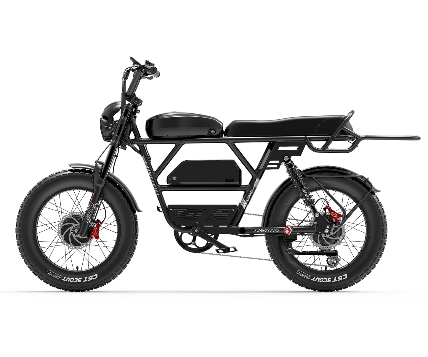 (EU Stock) LANKELEISI X-Black Knight 48V 20Ah 2000W Dual Motor Maximum Range 280KM