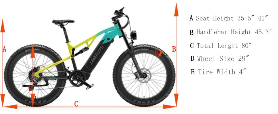 (EU Stock)Lankeleisi RV800 Plus High Quality 48V 20Ah SAMSUNG Battery 750W Motor Electric Mountain Bike