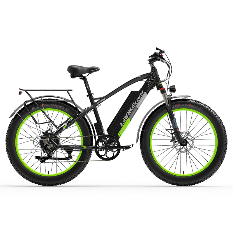 (EU Stock) Lankeleisi XC 4000 Electric Fat Bike-yellow/green——48V 17.5Ah 1000W Brushless Single Motor Ebike