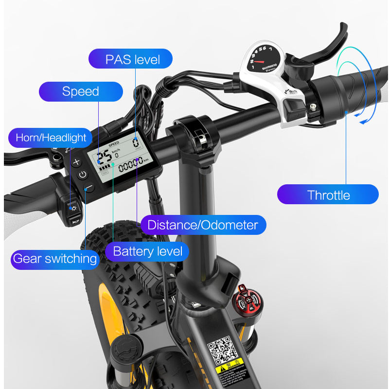 (EU Stock)Lankeleisi X3000 Plus Folding Electric Mountain Bike