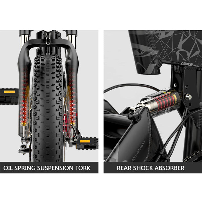 (EU Stock)Lankeleisi X3000 Plus Folding Electric Mountain Bike