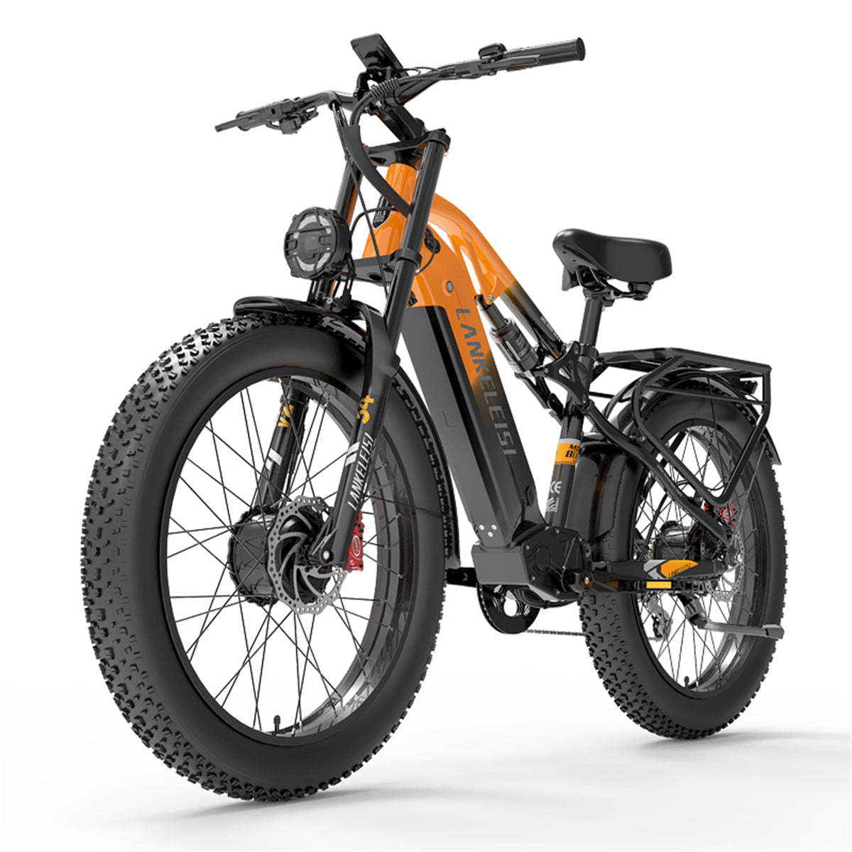 （EU Stock）LANKELEISI MG800Max 2000W Dual Motor 26″ Fat Tires All Terrain Electric Bike