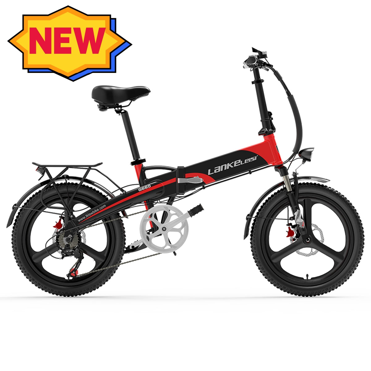 (EU Stock) Lankeleisi G660 Folding Mountain Ebike / Electric Bicycle, 48V 500W 12.8Ah Commuting Ebikes for Men and Women