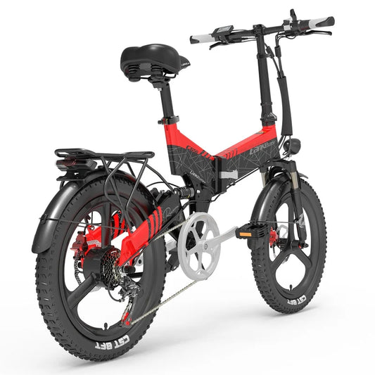 (EU Stock) LANKELEISI G650 Foldable Electric Bike 500W Motor 48V 12.8Ah 20×2.4" Fat Tire Hydraulic Brakes E-bike