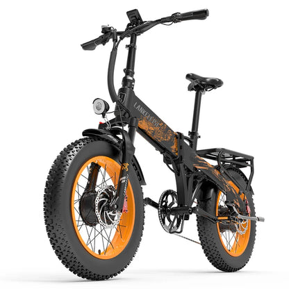 LANKELEISI X2000MAX Folding Fat Tire Electric Bike 2000W Brushless Motor 48V20Ah Samsung Battery Hydraulic Brake Ebike