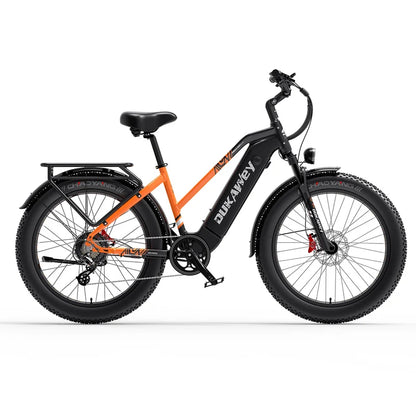 （EU Stock） DUKAWEY DM530PLUS Step-Thru Fat Tire Electric Bike 1000W 52V20Ah Samsung Battery Hydraulic Brake Commuter Ebike