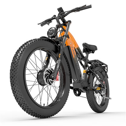 （EU Stock）LANKELEISI MG800Max 2000W Dual Motor 26″ Fat Tires All Terrain Electric Bike