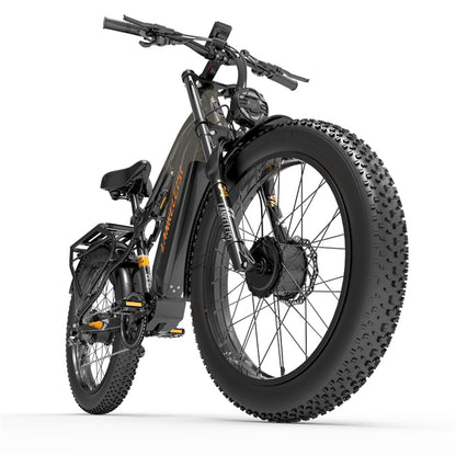（EU Stock）LANKELEISI MG800Max 2000W Dual Motor 26″ Fat Tires All Terrain Electric Bike