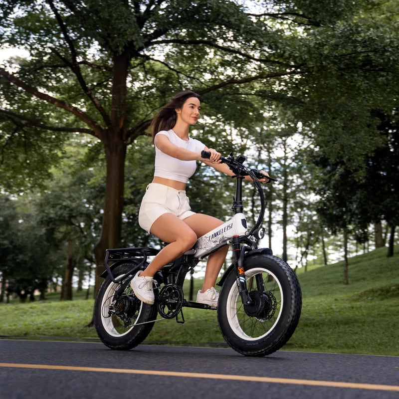 LANKELEISI X2000MAX Folding Fat Tire Electric Bike 2000W Brushless Motor 48V20Ah Samsung Battery Hydraulic Brake Ebike