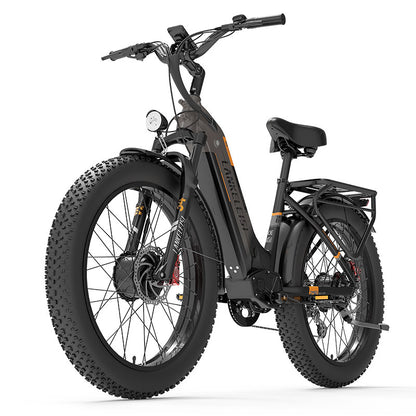 （USA Stock)Lankeleisi MG600 PLUS 48V 20AH 2000W Dual Motor Fat Tire Off-road Ebike