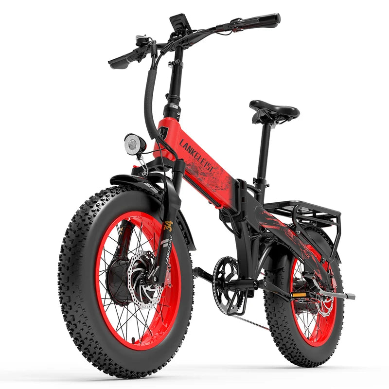 LANKELEISI X2000MAX Folding Fat Tire Electric Bike 2000W Brushless Motor 48V20Ah Samsung Battery Hydraulic Brake Ebike
