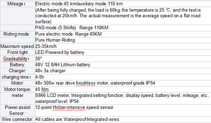 (EU Stock) Lankeleisi G650 Folding Mountain Ebike / Electric Bicycle, 48V 500W 12.8Ah Lithium Battery, Unisex Commuter Electric Bicycle