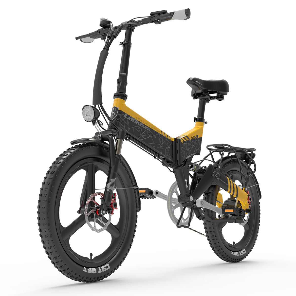 (EU Stock) Lankeleisi G650 Folding Mountain Ebike / Electric Bicycle, 48V 500W 12.8Ah Lithium Battery, Unisex Commuter Electric Bicycle