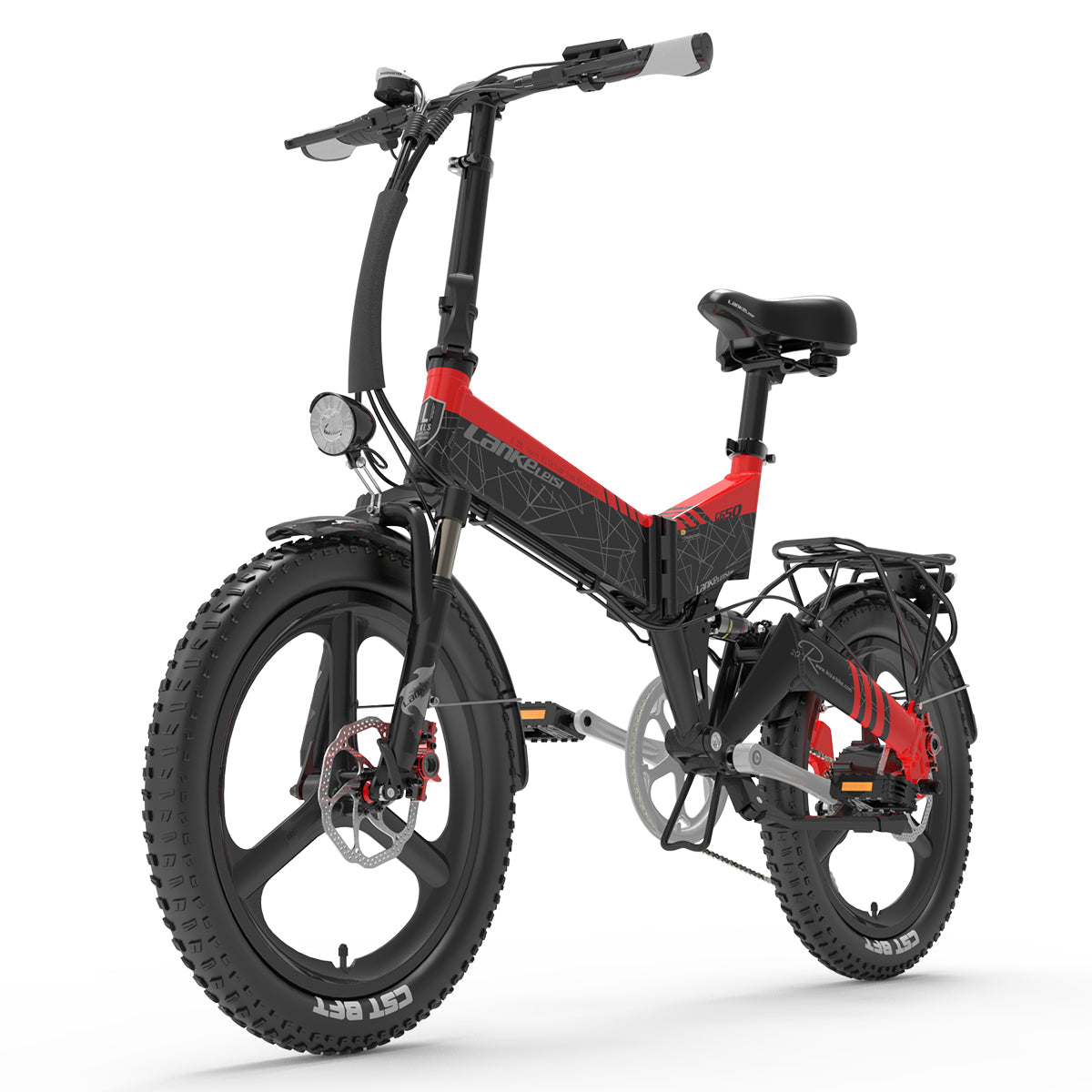 (EU Stock) Lankeleisi G650 Folding Mountain Ebike / Electric Bicycle, 48V 500W 12.8Ah Lithium Battery, Unisex Commuter Electric Bicycle