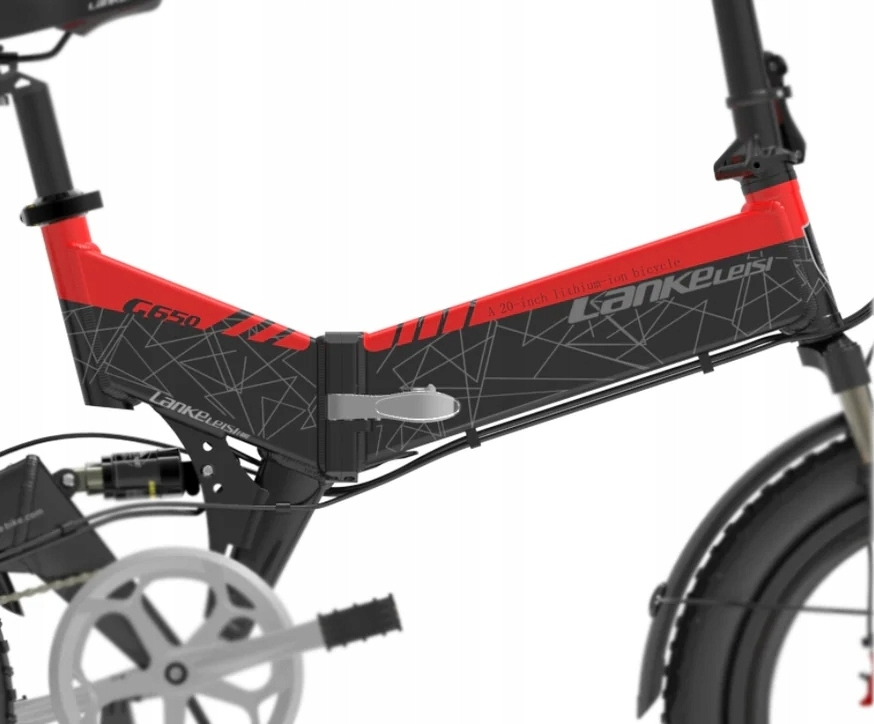 (EU Stock) LANKELEISI G650 Foldable Electric Bike 500W Motor 48V 12.8Ah 20×2.4" Fat Tire Hydraulic Brakes E-bike