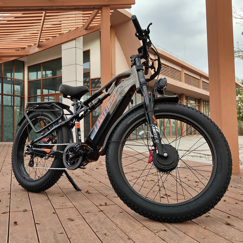 (EU Stock) LANKELEISI MG800MAX Folding Fat Tire Electric Bike 2000W Brushless Motor 48V20Ah Samsung Battery Hydraulic Brake E-Bike