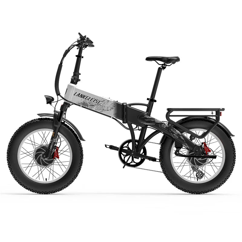 LANKELEISI X2000MAX Folding Fat Tire Electric Bike 2000W Brushless Motor 48V20Ah Samsung Battery Hydraulic Brake Ebike