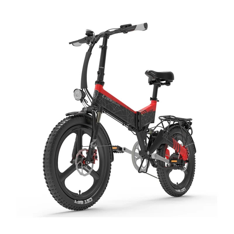(EU Stock) LANKELEISI G650 Foldable Electric Bike 500W Motor 48V 12.8Ah 20×2.4" Fat Tire Hydraulic Brakes E-bike