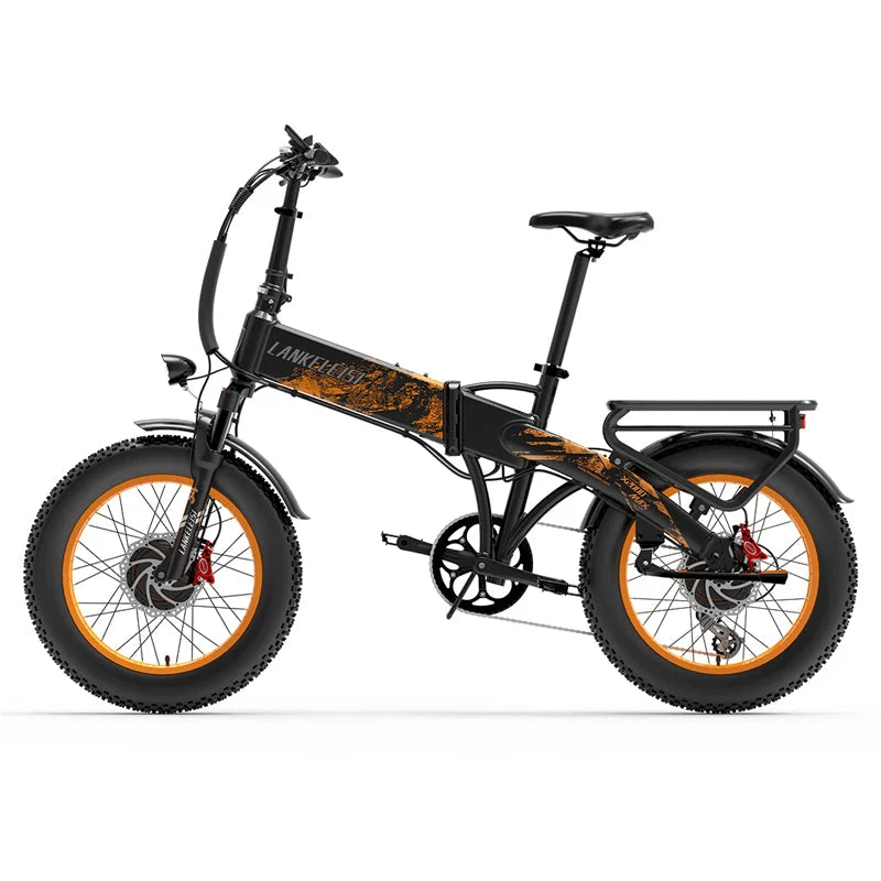 LANKELEISI X2000MAX Folding Fat Tire Electric Bike 2000W Brushless Motor 48V20Ah Samsung Battery Hydraulic Brake Ebike