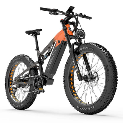 (EU Stock) LANKELEISI RV800PLUS Fat Tire Electric Bike 750W Brushless Motor 48V 20Ah Samsung Cell Battery 26*4.0 Off Road E-Bike Hydraulic Brake