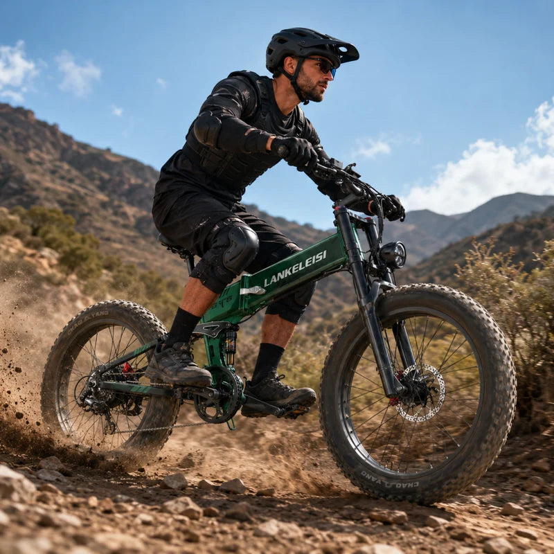 DUKAWEY BST-6 Foldable Dual Motor Fat Tire Electric Bike Full Suspension Hydraulic Brake Off Road Folding Ebike