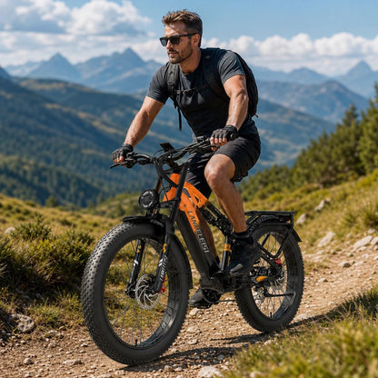 (EU Stock) LANKELEISI MG800MAX Folding Fat Tire Electric Bike 2000W Brushless Motor 48V20Ah Samsung Battery Hydraulic Brake E-Bike