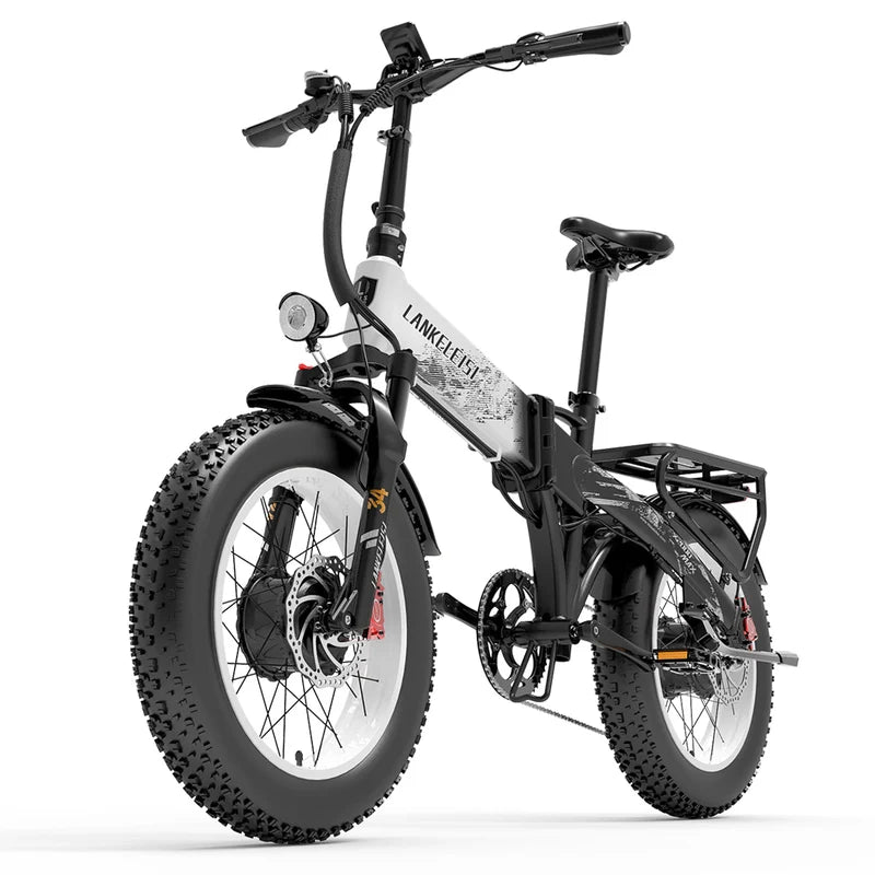 LANKELEISI X2000MAX Folding Fat Tire Electric Bike 2000W Brushless Motor 48V20Ah Samsung Battery Hydraulic Brake Ebike