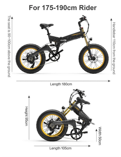 （UK EU Stock）Lankeleisi X3000Plus-UP Folding Electric Mountain Bike