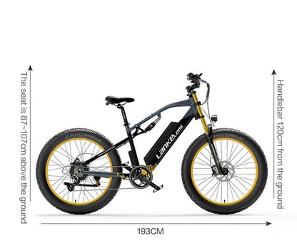 （USA Stock）Lankeleisi RV700 48V 16AH SAMSUNG Battery 1000W Fat Tire Ebike