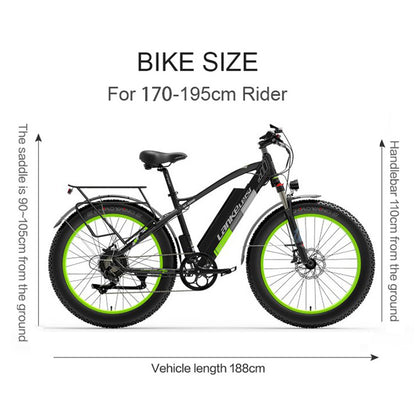 (EU Stock) Lankeleisi XC 4000 Electric Fat Bike-yellow/green