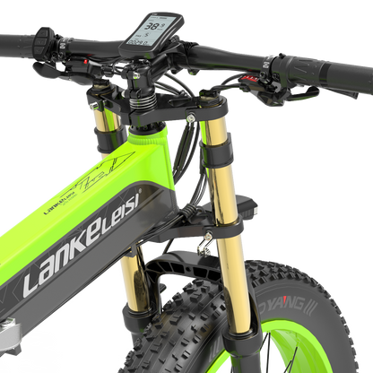 (EU Stock)Lankeleisi XT750 Plus Up Version Green/Yellow 48V 17.5Ah 1000W Single Motor Ebike