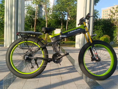 (EU Stock)Lankeleisi XT750 Plus Up Version Green/Yellow 48V 17.5Ah 1000W Single Motor Ebike