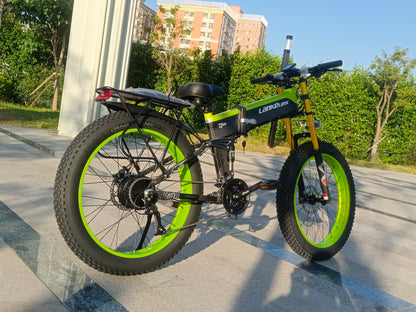 (EU Stock)Lankeleisi XT750 Plus Up Version Green/Yellow 48V 17.5Ah 1000W Single Motor Ebike