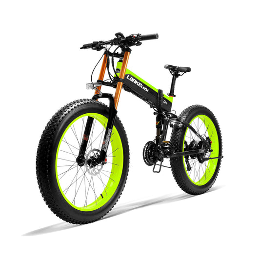 (EU Stock)Lankeleisi XT750 Plus Up Version Green/Yellow 48V 17.5Ah 1000W Single Motor Ebike