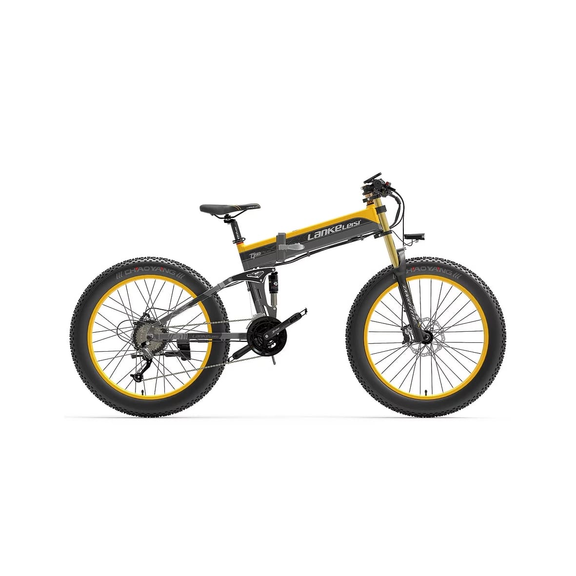 (EU Stock)Lankeleisi XT750 Plus Up Version Green/Yellow 48V 17.5Ah 1000W Single Motor Ebike