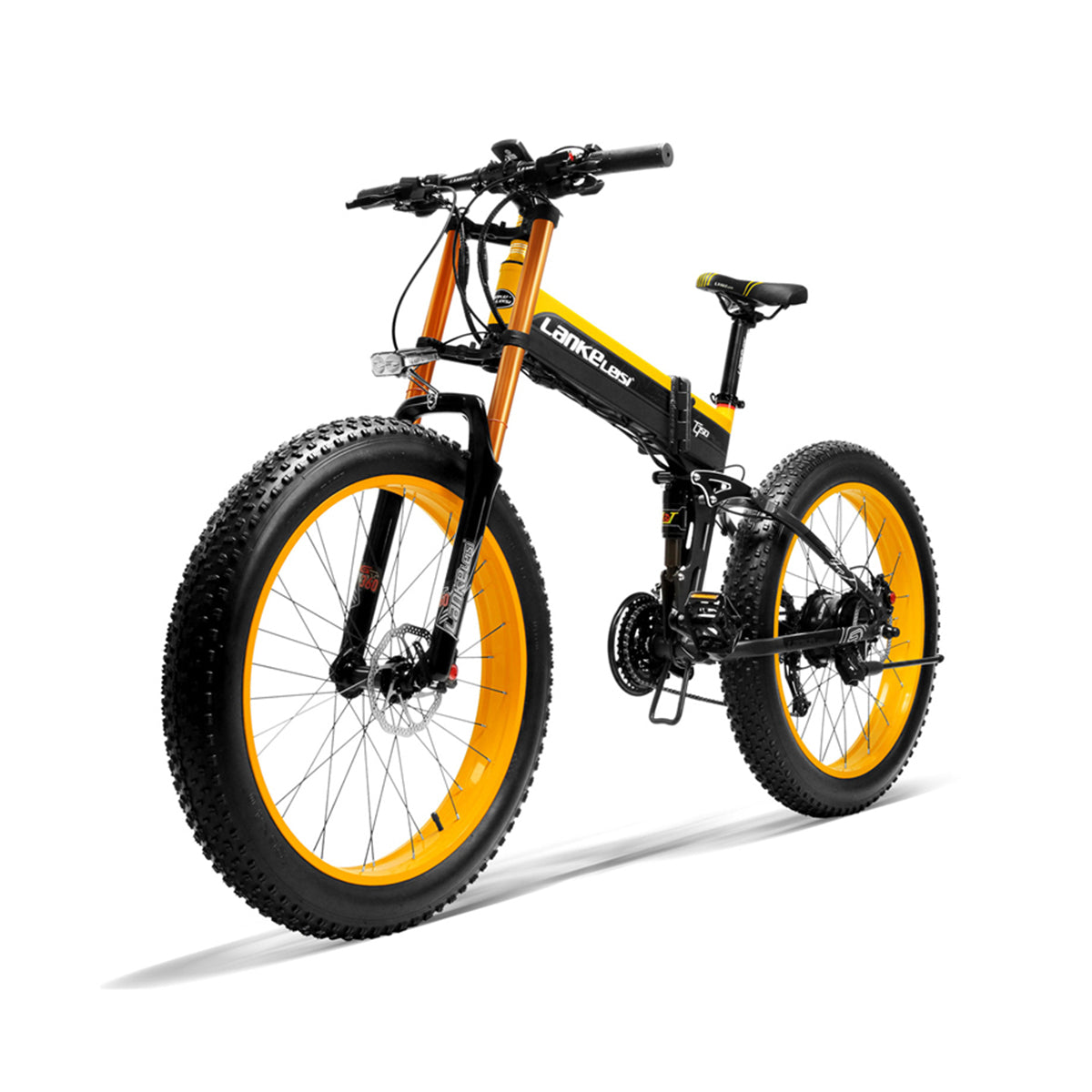 (EU Stock)Lankeleisi XT750 Plus Up Version Green/Yellow 48V 17.5Ah 1000W Single Motor Ebike